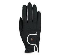 Roeckl Sports equestrian gloves LONA, ladies summer riding glove, black/white 6.5