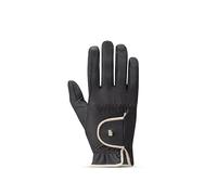 Roeckl Sports Lona Ladies Summer Riding Gloves, Black/Gold 6