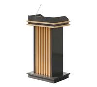 Roedax Luxury Wooden Lectern with Open Storage, Modern Podium Stand for Churches, Reception Desk, Teacher Podiums