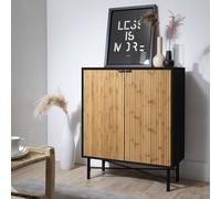 Rökstorp Sideboard with Bamboo Style Doors in Black