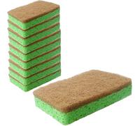 Roellgs 10 pack of natural kitchen sponges|Eco-friendly and compostable|Biodegradable|Cleaning products for heavy duty wash pads|Scratch free scrubbers