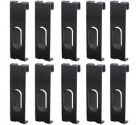 Roellgs 10Pcs Metal Painting Gridwall Hanging Hooks, Grid Panel Display Notch Hooks for Picture Frame, Commercial Artworks Gridwall Accessories Pegs for Shop, Show, Workshops (Black)