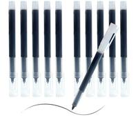 Roellgs 12 Rollerball Pens Black, 0.5mm Liquid Ink Fine Point Pens Quick-Drying Ballpoint Pens