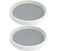 Roellgs 2 Pack of 25cm Lazy Carousel Cupboard Organiser, Rotating Spice Rack for Kitchen, Countertop, Table, Shelf and Fridge, BPA Free