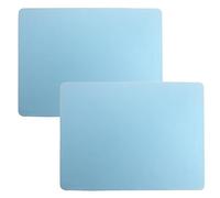 Roellgs 2 Pack Silicone placemats, Baking mat, Multipurpose Table Protector, Non-Stick and Non-Slip Heat Resistant (Light Blue)