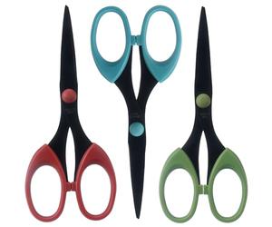 Roellgs 3 Pack Scissors Ultra Sharp Titanium Coated Blades Soft Comfort Grip Multi-Purpose Scissors