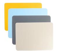 Roellgs 4 PCS 40 x 30cm Large Silicone Mat, 4 Colors Heat-Resistant Silicone Baking Mat Sheets, Reusable Non-Stick Silicone Mats for Worktops Crafts Jewelry Casting Resin Mat