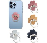 Roellgs 4pcs Cell Phone Ring Holder Kickstand Cellphone Flower Finger Ring Grips Stand 360° Rotation 180° Flip Metal Universal Accessories Compatible with Smartphone, Mobile Phones, Phone case