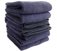 Roellgs 6-pack extra fine thick fibre cleaning cloths, towels, car wipers, dishwashing cloths, multi-purpose dusting cloths, highly absorbent, scratch-free, reusable cleaning cloths (grey)