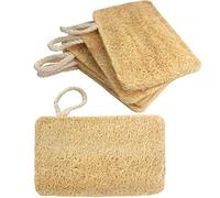 Roellgs 6 Pack Organic Dishwashing Sponges Kitchen Sponge Eco Sponge Scrub Brush, Zero Waste Natural Loofah Plant Fiber 100% Biodegradable Compostable, Loofah Exfoliator, Kitchen Dishwashing Sponge