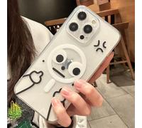 Roemary Funny Case for iPhone 16 Pro with MagSafe Design,Magnetic Wireless Charging Clear Transparent TPU Phone Case Cover for iPhone 16 Pro 6.3 inch(Sad Man)