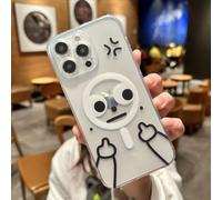 Roemary Funny Case for iPhone 17 with MagSafe Design,Magnetic Wireless Charging Clear Transparent TPU Phone Case Cover for iPhone 17 6.3 inch(Sad Man)