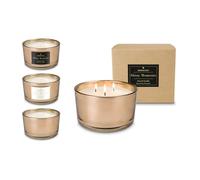 Römer Wellness Romoscent XXL Aroma Candle Shiny Moments 3-Wick Candle in Elegant Rose Glass Dimensions: Approx. 13 x 13 x 8 cm