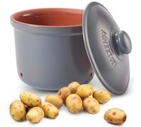 Römertopf Maxi Plus Storage Pot Fresh Pot Made of Natural Clay for Long Shelf Life of Food such as Potatoes Diameter 26.0 cm Blue/Grey