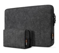 ROEPHY 16" Laptop Sleeve Portable PC Bag Waterproof Shockproof Tablet Case Pouch for 16 Inch MacBook Pro M3 M2 M1 / Dell/HP Pavilion Envy/Lenovo ThinkPad IdeaPad/ASUS Vivobook, Black Grey