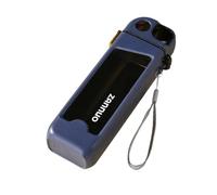 ROERPPM 13 oz Rectangle Water Bottle With Portable Straw, Leakproof Non-Toxic BPA Free, Motivational Sports With Drink for Fitness, Gym and Yoga &Travel Office (Dark Purple)