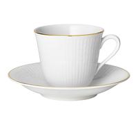 Rörstrand - Swedish Grace Gala Coffe Cup & Saucer, 16 cl - White