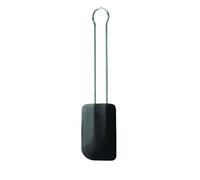 RÖSLE Dough scraper, high-quality dough spatula as a baking and cooking aid, durable silicone, -30°C to +200°C, black, extra large, 18/10 stainless steel, dishwasher-safe, 32 x 6.8 x 1.2 cm, pack of 1