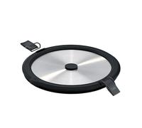 RÖSLE Flexx 2GO Stainless Steel Lid 1.4 L Round with Clips for Lunch Box Silicone Rim Aroma Proof Silicone Valve Silver/Black