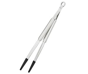 RÖSLE Silicone Needle-Nose Pliers Tongs for Targeted Gripping and Turning When Cooking or Grilling, Stainless Steel 18/10, Silicone, Dishwasher Safe, 32 cm