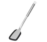 RÖSLE Silicone Spatula, High-Quality Spatula with Silicone Rim and Round Handle, 18/10 Stainless Steel, Dishwasher Safe, 36 x 7 x 3.5 cm, Black