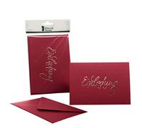 Rössler 1181955072 Invitation Cards B6 120/240 x 169 mm 'Einladung' (Invitation) Red [German Import]