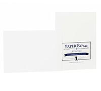 Rössler 2052831009 A6 Royal Laid Paper Flat Card - White (Pack of 20)