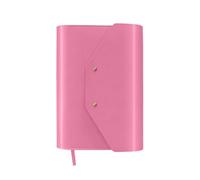 Rössler A5 Soft Touch 160 Pages Ruled Golden Fasteners Organiser with Notebook and Ballpoint Pen (Pink)