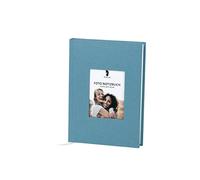 Rössler Denim Blue Notebook;Dotted Grid Pattern Paper;A5 Size;192 Soft White Paper,Hard Backed Bound Cover