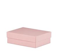Rössler Paper Gift Box, Rectangular, Pink, 140 x 190 x 60 mm, Paper and Cardboard, with Lid, Modern Minimalist