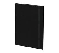 Rössler Paper S.O.H.O. Clipboard Folder, A4, Black, Cardboard, Metal Clip, Elastic Closure, Inner Pocket