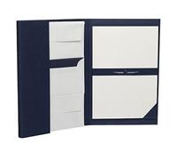 Rössler Papier 1024831009 - Papier Royal - Briefomslag DIN A4/DL, 25/25, blauw/wit geribd