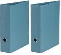 Rössler Papier 1317452150 - S.O.H.O. Map DIN A4 met hefboommechanisme, rugbreedte 85 mm, Denim, per stuk (Pack of 2)