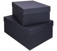 Rössler Papier 13491453700 - S.O.H.O. Boxline Box of 2 Rectangular Black