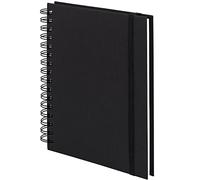 Rössler Papier 1875452701 - S.O.H.O. Wire-O notitieboek met elastische sluiting, DIN A5, 21,8 x 15,5 x 2 cm, 80 vel, zwart, 1 stuk