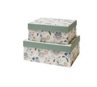 Rössler Papier Eliza 13491537000 Gift Box with Lid, Set of 2 Boxes, Cardboard Boxes Rectangular