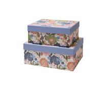 Rössler Papier Vivian 13491530000 Gift Box with Lid, Set of 2 Boxes, Cardboard Boxes Rectangular