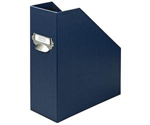 Rössler SOHO 115mm A4 Magazine Box with Handle and Index Holder - Navy Blue