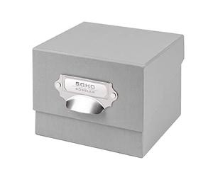 Rössler SOHO 165mm x 150mm A4 Photo Box with Handle and Index Holder - Stone