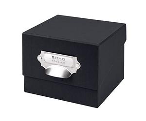 Rössler SOHO 165mm x 150mm x 122mm A4 Photo Box with Handle and Index Holder - Black