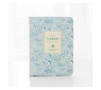 ROEUIPG 2pcs A6 Schedule Vintage Yearly Diary Weekly Monthly Daily Planner Flower Organizer Paper Notebook School Agenda Supply(Sky Blue)