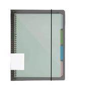 ROEUIPG 3pcs 60 Sheets Loose Leaf Binder Notebook A5 B5 A4 Refillable Page Diary Planner Office School Supplies Stationery Student Writing(Black shell,A4)