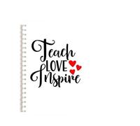 ROEUIPG 3pcs A5 Spiral Notebook Teach Love Inspire Rainbow Note Book Writing Pad Journal Teacher Life Day Gift Appreciation Floral Design(Color-11)