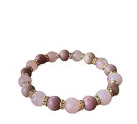 ROEUIPG 8mm Bead Bracelet Crystal Stone Bracelets Men Women Lucky Love Wealth Energy Jewelry Birthday Party Gifts