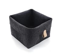 ROEUIPG Collapsible Storage Box Felt Storage Basket Creative Convenient Organizer Folding Hallway Entrance Key Small Box(Deep Grey,25x25x25cm)