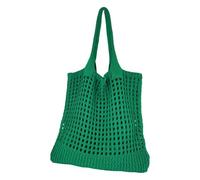 ROEUIPG Large Beach Tote Bag Shoulder Knit Crocheted Capacity Elastic Great Load Bearing Handbag(Green)