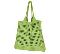 ROEUIPG Large Beach Tote Bag Shoulder Knit Crocheted Capacity Elastic Great Load Bearing Handbag(Light green)