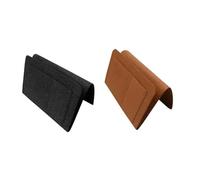 ROEUIPG Sofa Armrest Pockets Household Bedroom Bedside Hanging Bags Felt Bed Head Storage Bag Multi Pocket Sofa Portable(Black and Coffee)
