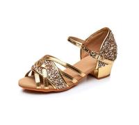 ROEUIPG Women's Latin Dance Shoes Adult And Child Mom And Daughter Standard Woman Dance Shoes For Latin, Salsa, Tango, Rumba, Cha Cha(Gold,35)