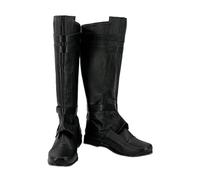 Roeutoo Anakin Skywalker Costume Boots Adult Men Force Knight Anakin Cosplay Black Boots Shoes Halloween Accessories, Black, 14